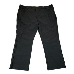 Old Navy Men's Hybrid Pants 48x30 Black Stretch Activewear Flat Front Golf